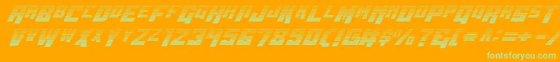 Wbv5grad Font – Green Fonts on Orange Background