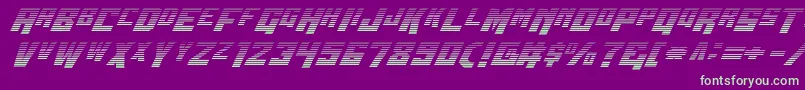 Wbv5grad Font – Green Fonts on Purple Background