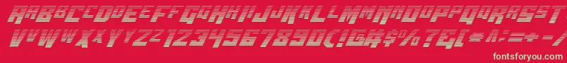 フォントWbv5grad – 赤い背景に緑の文字