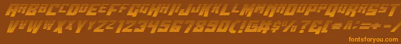 Wbv5grad Font – Orange Fonts on Brown Background