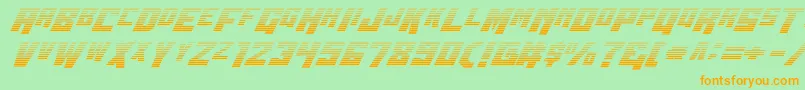 Шрифт Wbv5grad – оранжевые шрифты на зелёном фоне