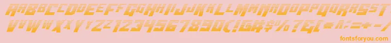 Wbv5grad Font – Orange Fonts on Pink Background