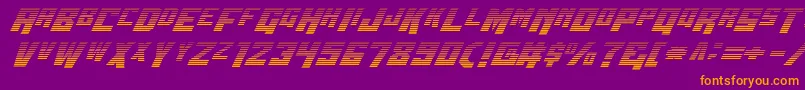 Wbv5grad Font – Orange Fonts on Purple Background