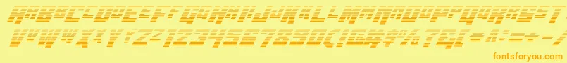 Wbv5grad Font – Orange Fonts on Yellow Background
