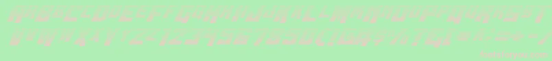 Wbv5grad Font – Pink Fonts on Green Background