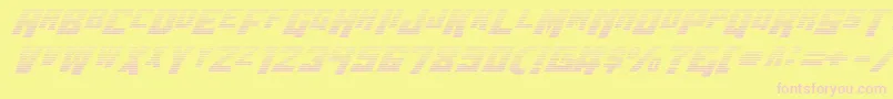 Wbv5grad Font – Pink Fonts on Yellow Background