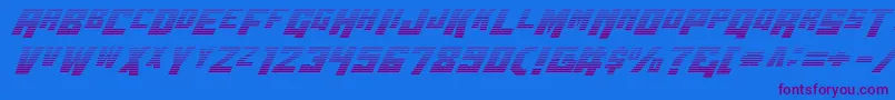 Wbv5grad Font – Purple Fonts on Blue Background