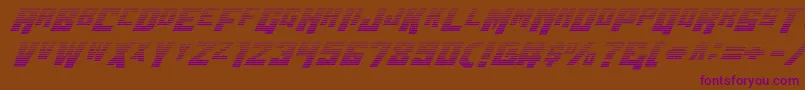 Wbv5grad Font – Purple Fonts on Brown Background
