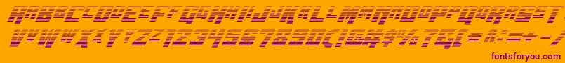 Wbv5grad Font – Purple Fonts on Orange Background