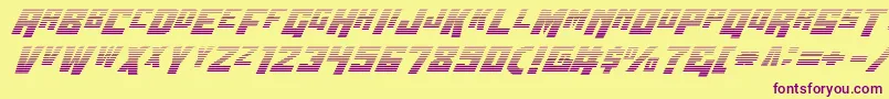Wbv5grad Font – Purple Fonts on Yellow Background