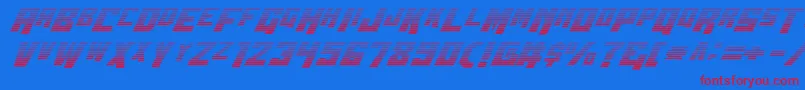 Wbv5grad Font – Red Fonts on Blue Background