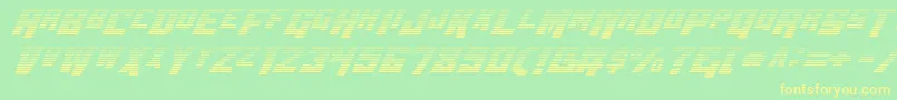 Wbv5grad Font – Yellow Fonts on Green Background