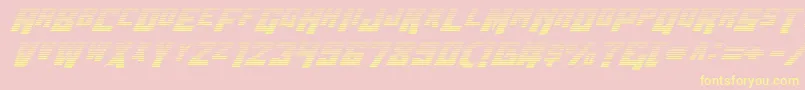 Wbv5grad Font – Yellow Fonts on Pink Background