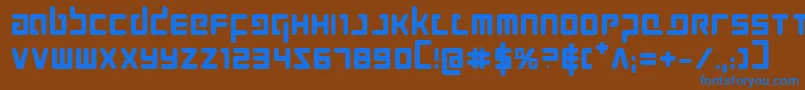 Prokofievb Font – Blue Fonts on Brown Background