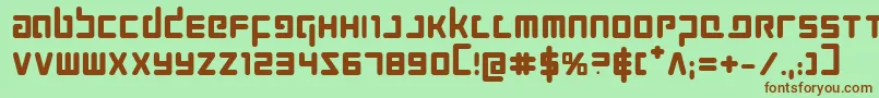 Prokofievb Font – Brown Fonts on Green Background