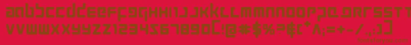 Prokofievb Font – Brown Fonts on Red Background