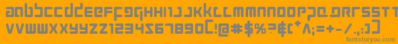 Prokofievb Font – Gray Fonts on Orange Background