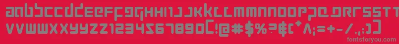 Prokofievb Font – Gray Fonts on Red Background