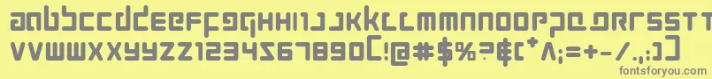 Prokofievb Font – Gray Fonts on Yellow Background