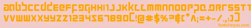 Prokofievb Font – Orange Fonts on Pink Background