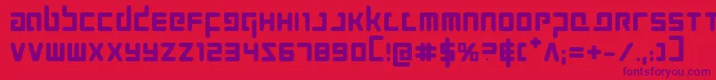 Prokofievb Font – Purple Fonts on Red Background