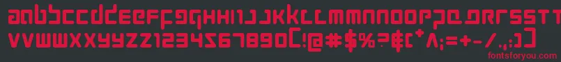 Prokofievb Font – Red Fonts on Black Background