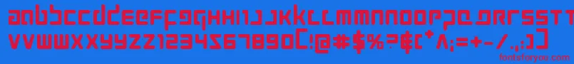 Prokofievb Font – Red Fonts on Blue Background