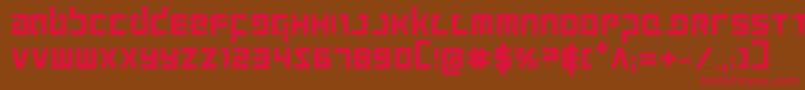 Prokofievb Font – Red Fonts on Brown Background