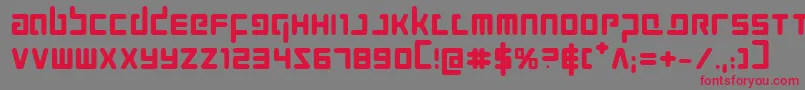 Prokofievb Font – Red Fonts on Gray Background