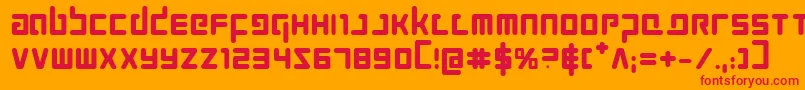 Prokofievb Font – Red Fonts on Orange Background
