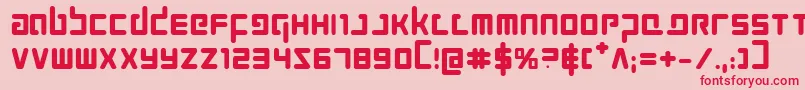 Prokofievb Font – Red Fonts on Pink Background