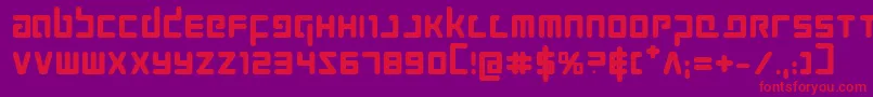 Prokofievb Font – Red Fonts on Purple Background