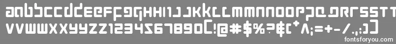 Шрифт Prokofievb – белые шрифты на сером фоне