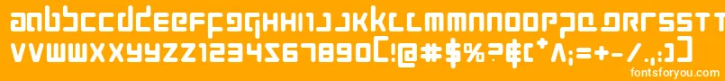 Prokofievb Font – White Fonts on Orange Background