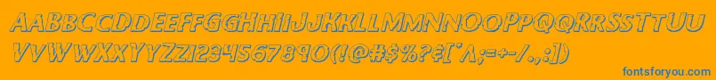 Bodyswipers3Dital-fontti – siniset fontit oranssilla taustalla