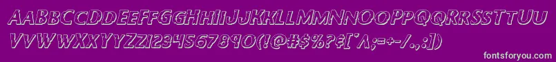 Bodyswipers3Dital Font – Green Fonts on Purple Background