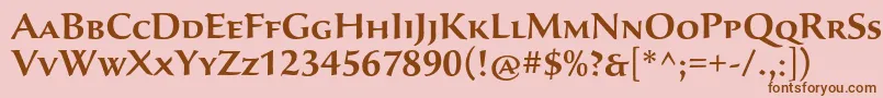 Шрифт SavaproSemibold – коричневые шрифты на розовом фоне