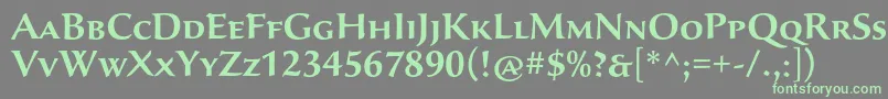 SavaproSemibold Font – Green Fonts on Gray Background