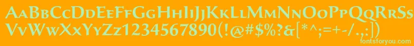 SavaproSemibold Font – Green Fonts on Orange Background