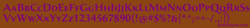 SavaproSemibold-fontti – violetit fontit ruskealla taustalla