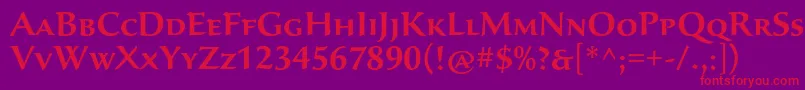 SavaproSemibold Font – Red Fonts on Purple Background