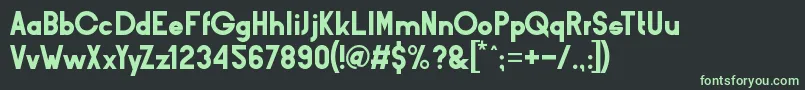 Шрифт BarqBold – зелёные шрифты на чёрном фоне