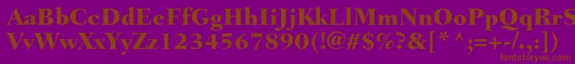 FairfieldltstdHeavy Font – Brown Fonts on Purple Background