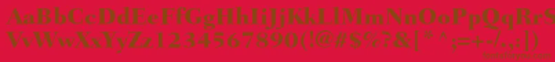FairfieldltstdHeavy Font – Brown Fonts on Red Background