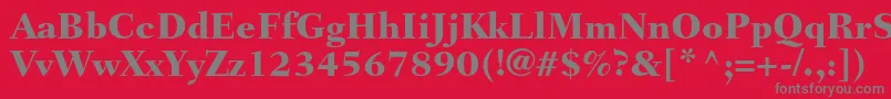 FairfieldltstdHeavy Font – Gray Fonts on Red Background