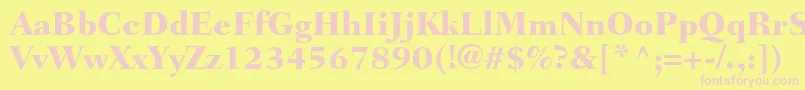 More about FairfieldltstdHeavy Font FairfieldltstdHeavy Font – Pink Fonts on Yellow Background