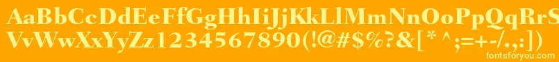 FairfieldltstdHeavy Font – Yellow Fonts on Orange Background