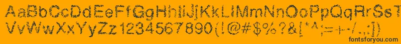 Retrobubbles Font – Black Fonts on Orange Background