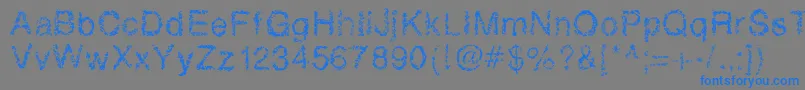 Retrobubbles Font – Blue Fonts on Gray Background