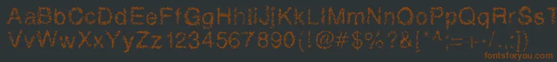 Retrobubbles Font – Brown Fonts on Black Background